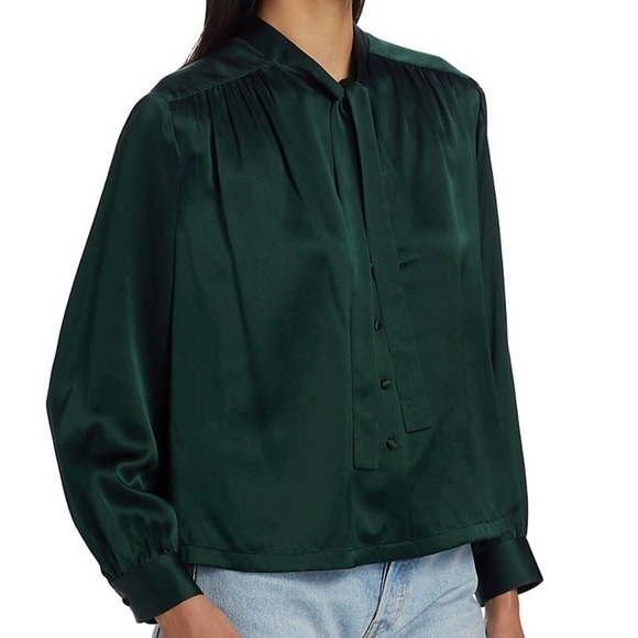 DÔEN Judith Silk Tieneck Blouse - Picture 2 of 11